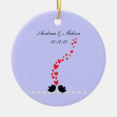 結婚式の日付; 結婚した私達の初めてのクリスマス セラミックオーナメント (正面)