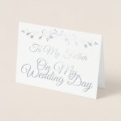 結婚式の日写真の父へエレガント 箔カード (正面)