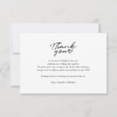 結婚式の日写真手書き文字ありがとう ノートカード (裏面)