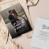 結婚式の日写真手書き文字ありがとう ノートカード