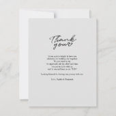 結婚式の日写真手書き文字ありがとう ノートカード (裏面)