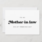 結婚式の日取りカードで義理の母にレトロ (正面)