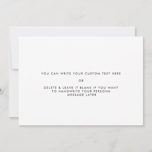 結婚式の日取りカードで義理の母にレトロ (裏面)