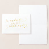 結婚式の日取りカードで花嫁に 箔カード (ディスプレー)