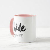 結婚式の日取り付き花嫁 マグカップ (正面左)