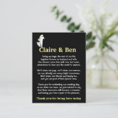 結婚式の日帰り客に感謝の詩 ポストカード (スタンド正面)