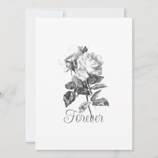 結婚式の日招待状フラットカード (正面)