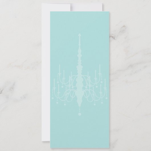 結婚式の日時をお知らせするシャンデリア縦型カード セーブザデート (裏面)