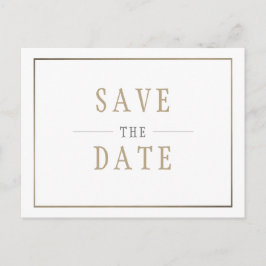 結婚式の日時をお知らせ 白金 シンプルウェディング インビテーションポストカード