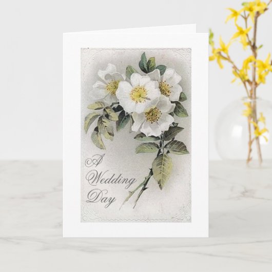 結婚式の日札 カード (黄色い花)