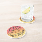 結婚式の日没の水彩画、私は私の最愛です コースター (側面)