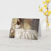 結婚式の日用カードに花嫁 カード (黄色い花)