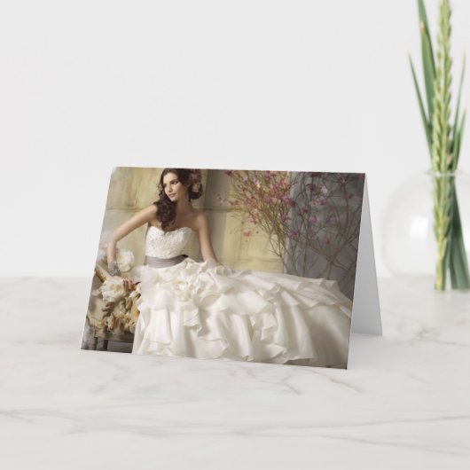 結婚式の日用カードに花嫁 カード (正面)