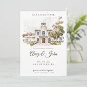 結婚式の日程おさえてね 招待状 (スタンド正面)