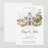 結婚式の日程おさえてね 招待状 (正面/裏面)