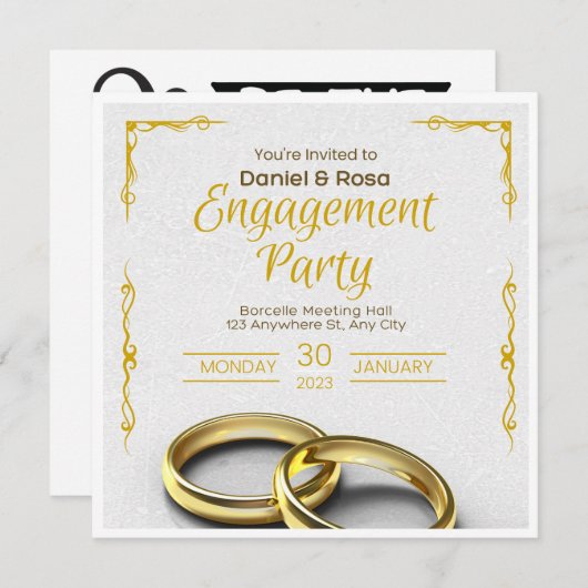 結婚式の日程おさえて！ 招待状 (正面/裏面)