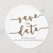 結婚式の日程おさえて！招待状 シーズンカード (正面/裏面)