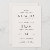 結婚式の日程お知らせカード ウェディング フォト カード (正面/裏面)