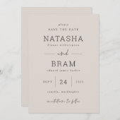 結婚式の日程お知らせカード ウェディング フォト カード (正面/裏面)