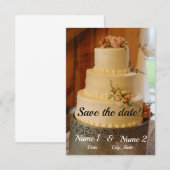 結婚式の日程お知らせカード セーブザデート (正面/裏面)