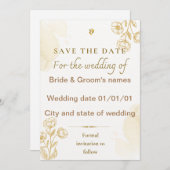 結婚式の日程お知らせカード セーブザデート (正面/裏面)