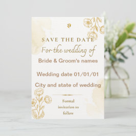 結婚式の日程お知らせカード セーブザデート