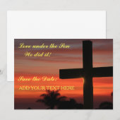 結婚式の日程お知らせキリスト教 招待状 (正面/裏面)