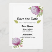 結婚式の日程お知らせポストカード 招待状 (正面/裏面)