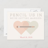 結婚式の日程お知らせポストカード 案内ポストカード (正面/裏面)