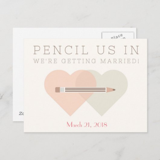 結婚式の日程お知らせポストカード 案内ポストカード (正面/裏面)