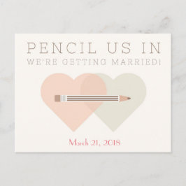 結婚式の日程お知らせポストカード 案内ポストカード