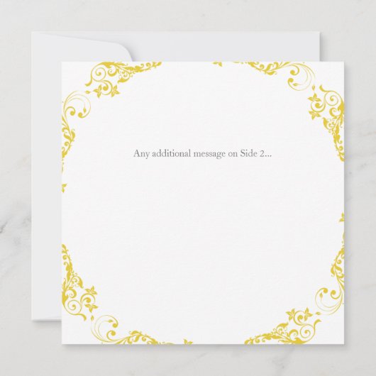 結婚式の日程お知らせ円形デザインの招待状 招待状 (裏面)