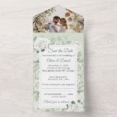 結婚式の日程お知らせ写真招待状 オールインワン招待状 (内側)