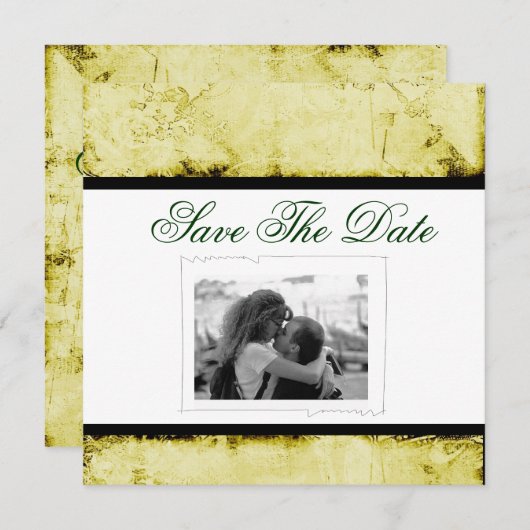 結婚式の日程お知らせ招待状 セーブザデート (正面/裏面)