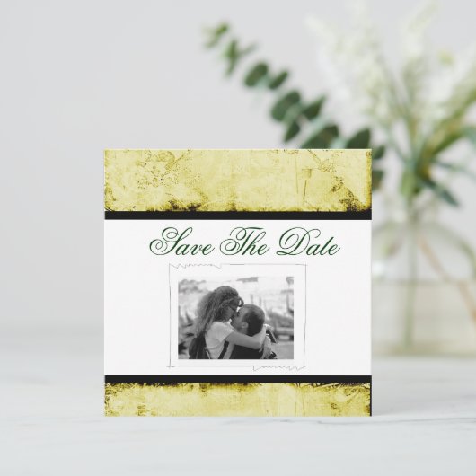 結婚式の日程お知らせ招待状 セーブザデート (スタンド正面)