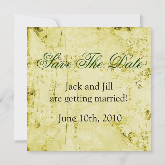 結婚式の日程お知らせ招待状 セーブザデート (裏面)