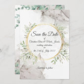 結婚式の日程お知らせ招待状 招待状 (正面/裏面)