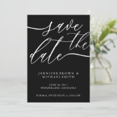 結婚式の日程お知らせ カスタム写真カリグラフィー セーブザデート (スタンド正面)