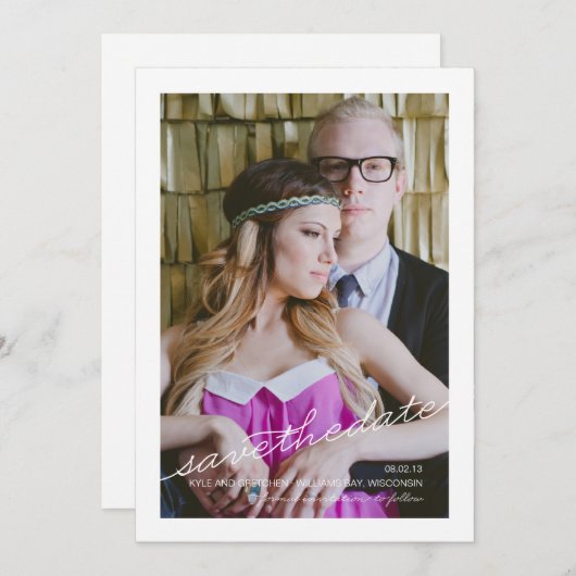 結婚式の日程お知らせ セーブザデート (正面/裏面)