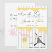 結婚式の日程お知らせ セーブザデート (正面/裏面)