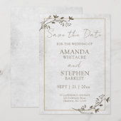 結婚式の日程お知らせ 招待状 (正面/裏面)