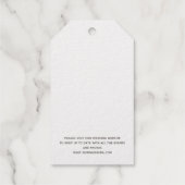 結婚式の日程をどうぞお忘れなく!私たちのペンシルマークの結婚式 ギフトタグ (裏面)