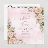 結婚式の日程を保存しよう 結婚式招待状 招待状 (正面/裏面)