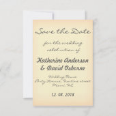 結婚式の日程を保存するデザイン 招待状 (裏面)