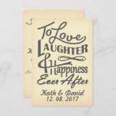 結婚式の日程を保存するデザイン 招待状 (正面/裏面)