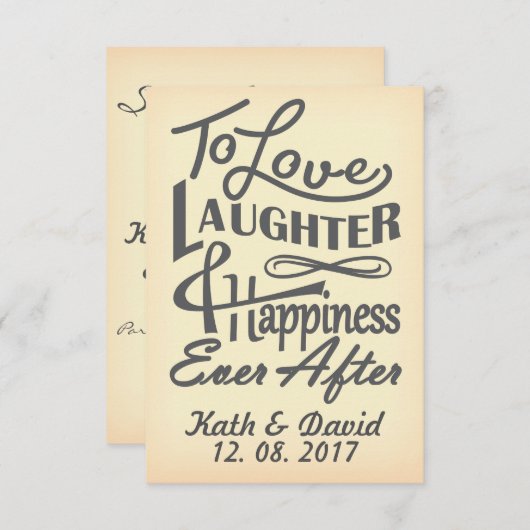 結婚式の日程を保存するデザイン 招待状 (正面/裏面)