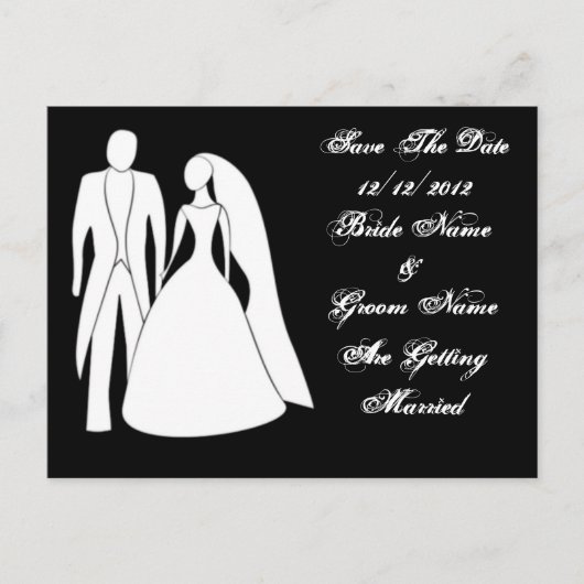 結婚式の日程を保存するポストカード 案内ポストカード (正面)