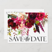 結婚式の日程を保存 | フローラ保穂 案内ポストカード (正面/裏面)