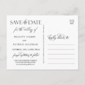 結婚式の日程を保存 | フローラ保穂 案内ポストカード (裏面)