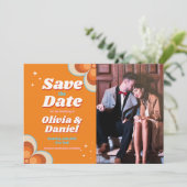 結婚式の日程を保存 レトロ ヴィンテージ 1970年代 フォト セーブザデート (スタンド正面)